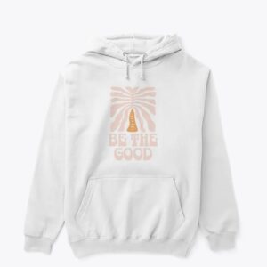 “Be The Good” Palm Tree Hoodie (White)